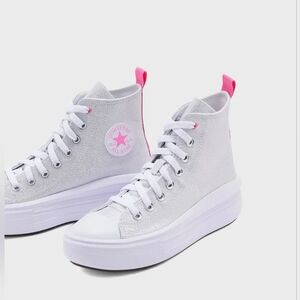Converse Big Girl Chuck Taylor All Star Move Sparkle Platform High Top Sneakers